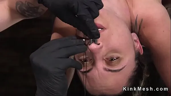 HD-Slave bent over strapped with hair pulled back tehoa elokuviin