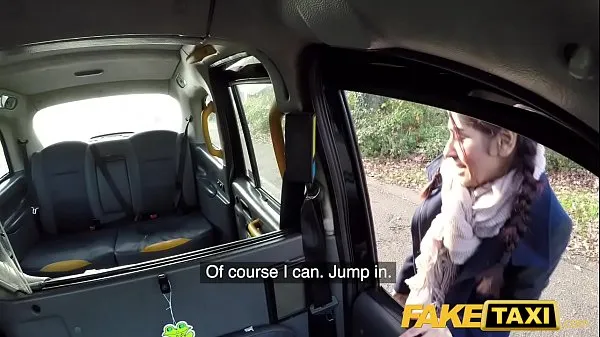 HD Fake Taxi British babe Sahara Knite gives great deepthroat on backseat power-film