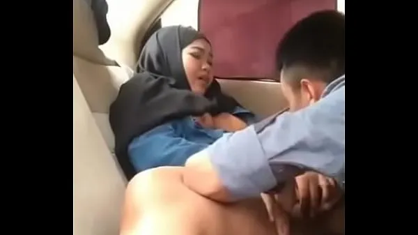 HD Hijab girl in car with boyfriend power-film