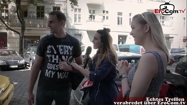 HD german reporter search guy and girl on street for real sexdate پاور موویز
