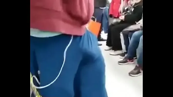 HD-Male bulge in the subway - my God, what a dick tehoa elokuviin