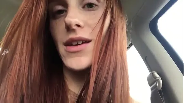 HD Cute Redhead shops for and uses cucumber power-film