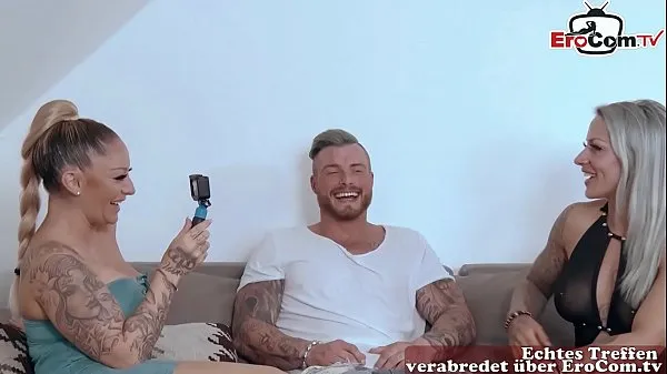 HD German port milf at anal threesome ffm with tattoo kraftfulle filmer