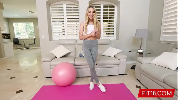 HD FIT18 - Lily Larimar - Casting Skinny 100lb Blonde Amateur In Yoga Pants - 60FPS power Movies