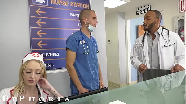HD BiPhoria - Nurse Catches Doctors Fucking Then Joins In memperkuat Film