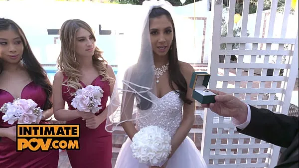 HD itsPOV - Wedding night fuck foursome with Gianna Dior, Kristen Scott and Jade Kush močni filmi