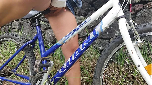 HD Student Girl Riding Bicycle&Masturbating On It After Classes In Public Park power Movies