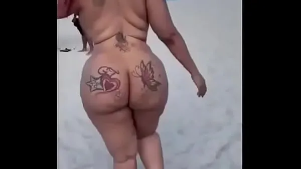 HD-Black chick with big ass on nude beach tehoa elokuviin