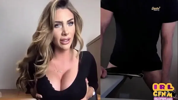 HD CFNM amateur bosomy MILF seducing guy to wank over webcam memperkuat Film