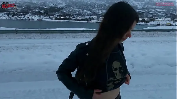 HD Sex with cum on tits and flashing outdoor in Tromso, Norway power Movies