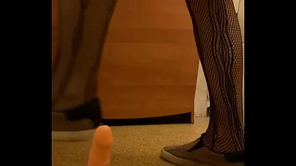 HD Femboy sit on the big dick toys cross dress, sissy slut Russian anal močni filmi